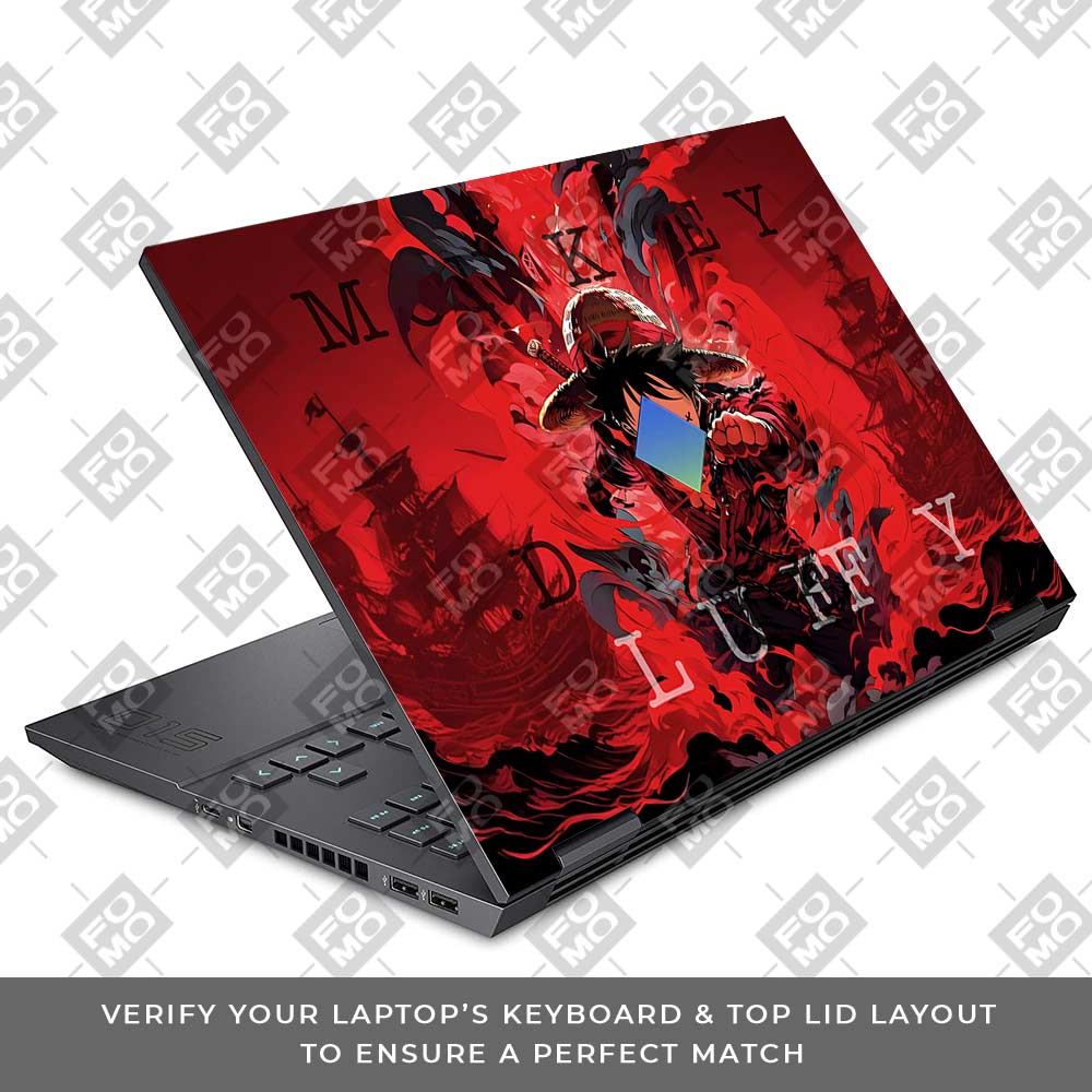 Red King Luffy HP Omen 15 3D Laptop Skin