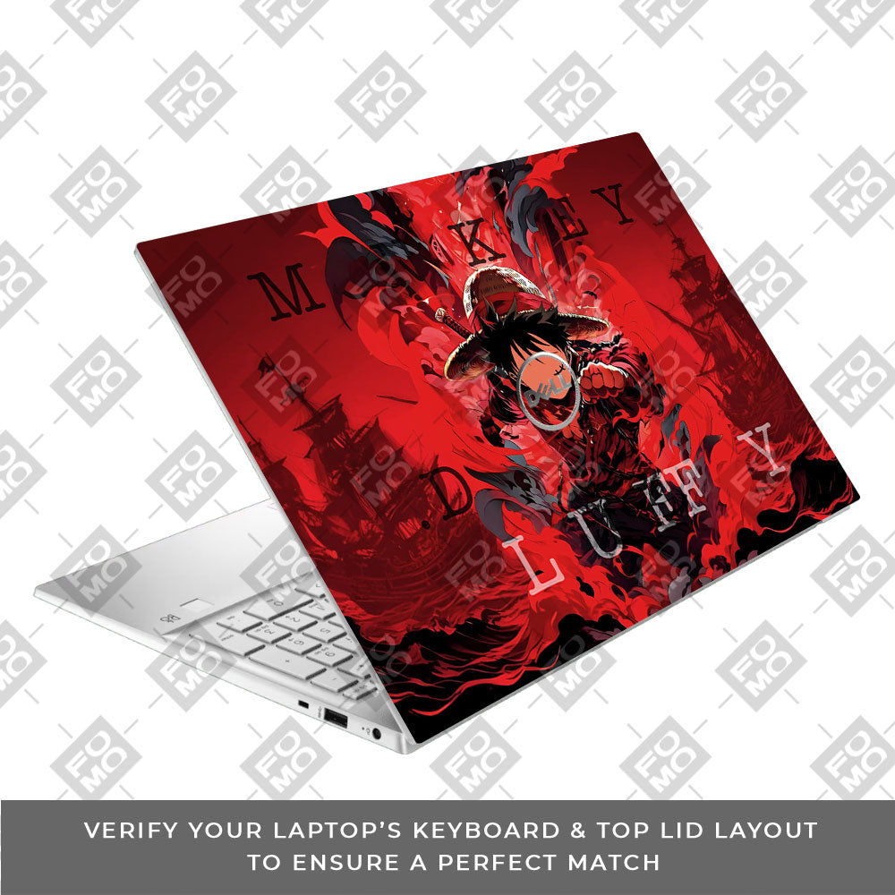 Red King Luffy Dell Inspiron 3501 3D Laptop Skin