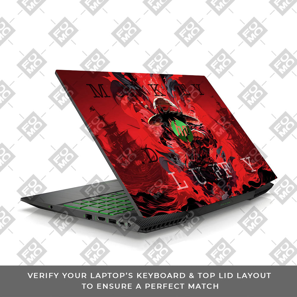 Red King Luffy HP Pavilion Gaming 15 CX Series 3D Laptop Skin
