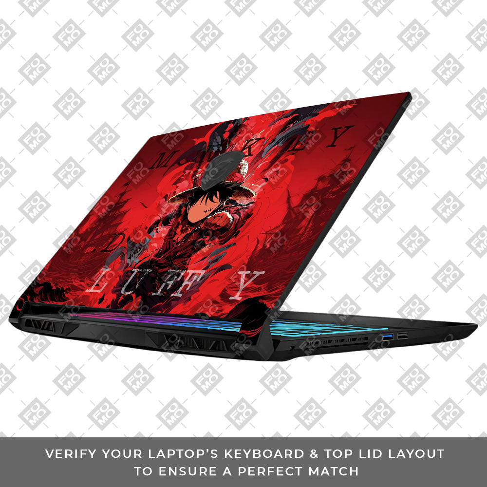 Red King Luffy MSI Katana 15 B13V 3D Laptop Skin