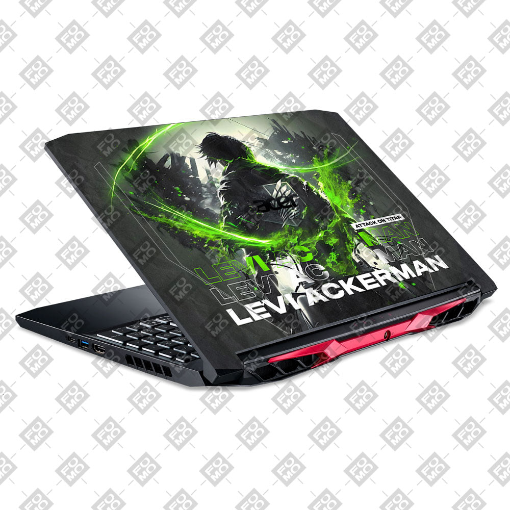 Levi Ackerman Neon Fury Acer Nitro 5 AN515 44, 56 Laptop Skin