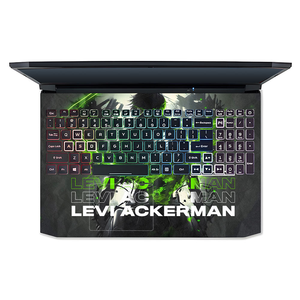 Levi Ackerman Neon Fury Acer Nitro 5 AN515 44, 56 Laptop Skin