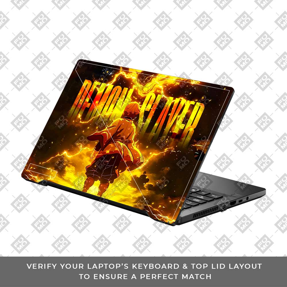 Zenitsu Lightning Strike Asus ROG Zephyrus G14 GA401 Laptop Skin