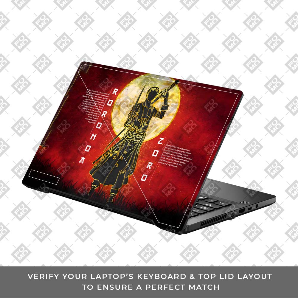 Zoro Under Golden Moon Asus ROG Zephyrus G14 GA401 Laptop Skin