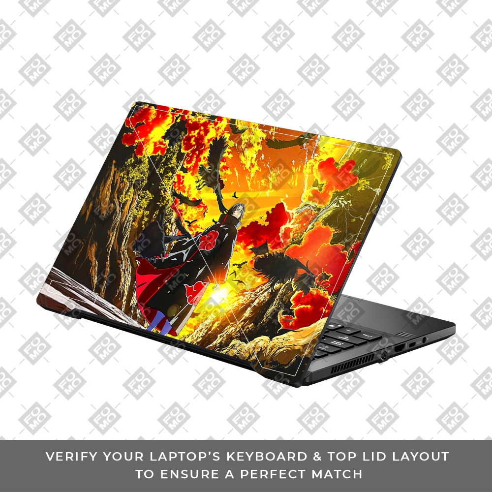 Itachi with Flock of Crows Asus ROG Zephyrus G14 GA401 Laptop Skin