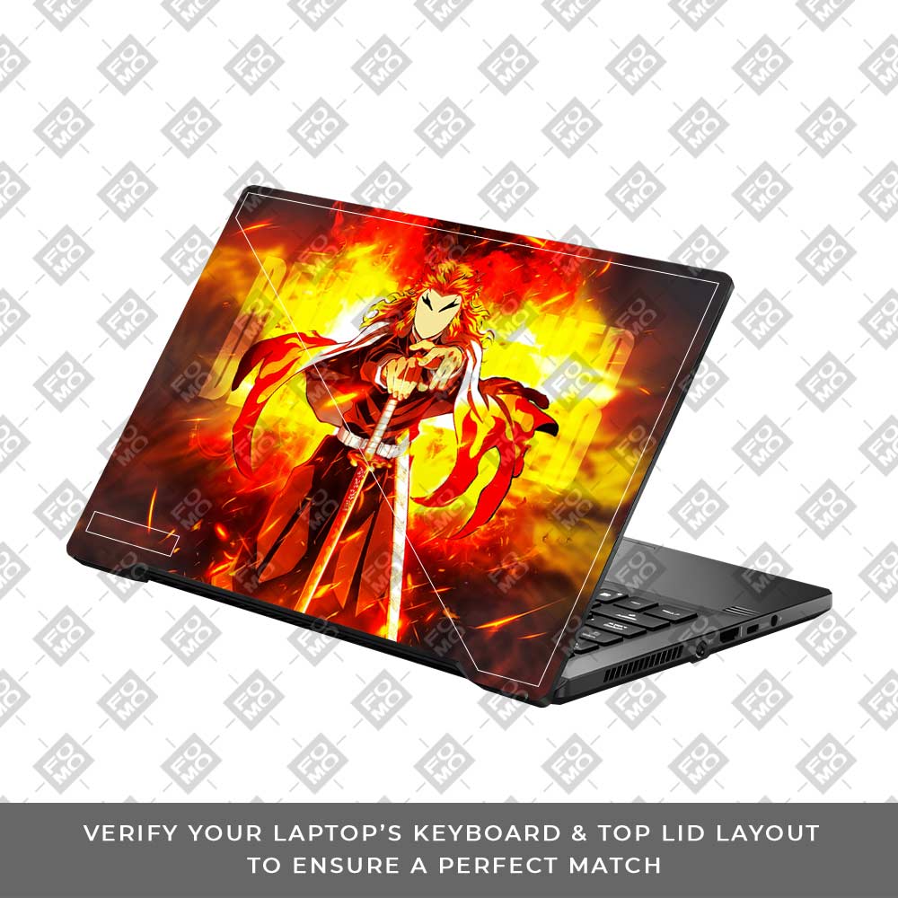 Flame Hashira Rengoku Asus ROG Zephyrus G14 GA401 Laptop Skin