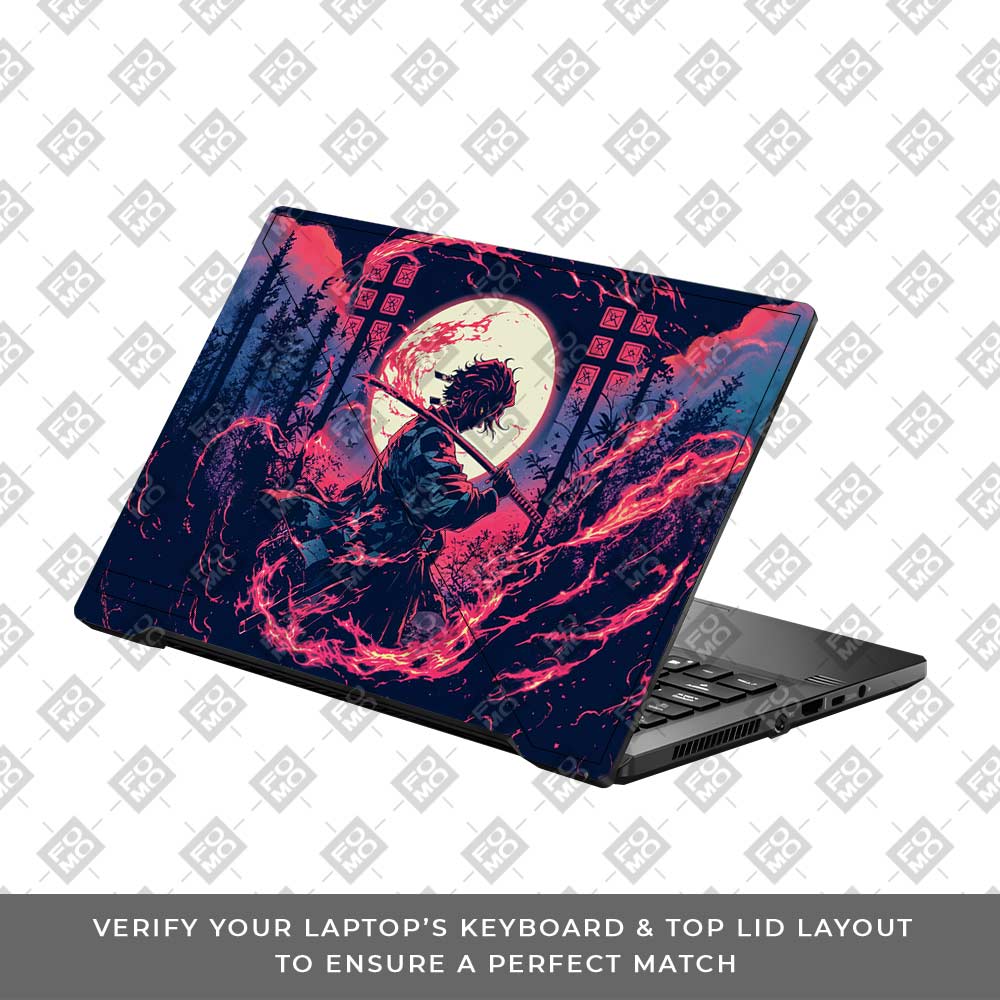 Tanjiro's Flame of Ember Asus ROG Zephyrus G14 GA401 Laptop Skin
