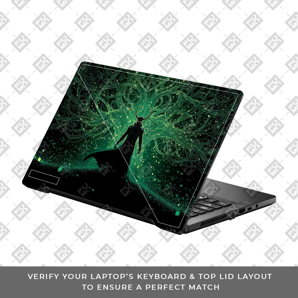 Loki God of Mischief Neon Asus ROG Zephyrus G14 GA401 Laptop Skin