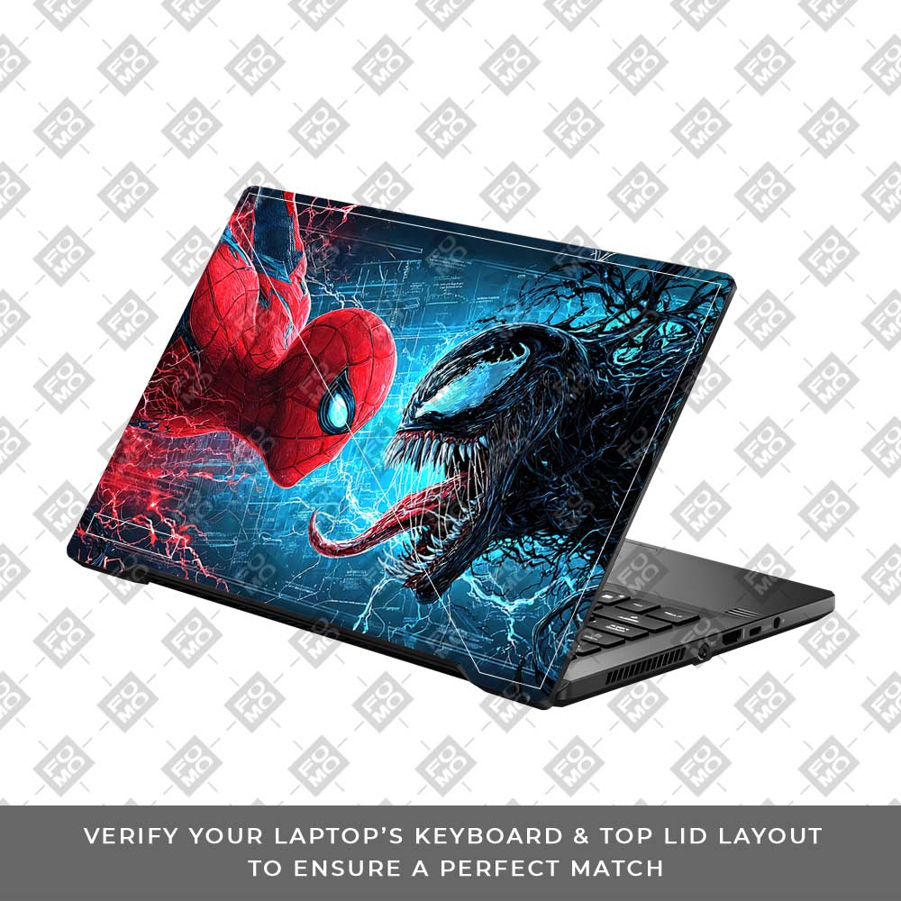 Spiderman vs Venom Showdown Asus ROG Zephyrus G14 GA401 3D Laptop Skin