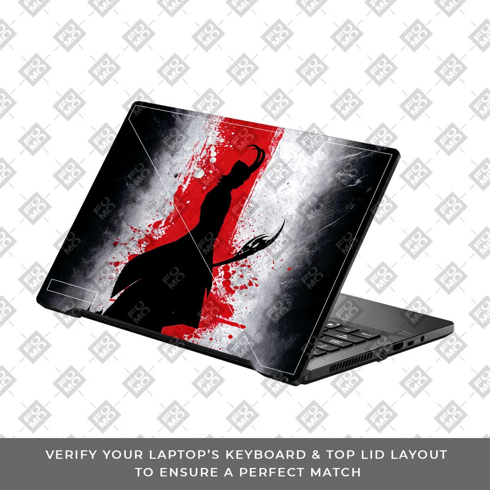 Loki Silhouette Red Strike Asus ROG Zephyrus G14 GA401 Laptop Skin