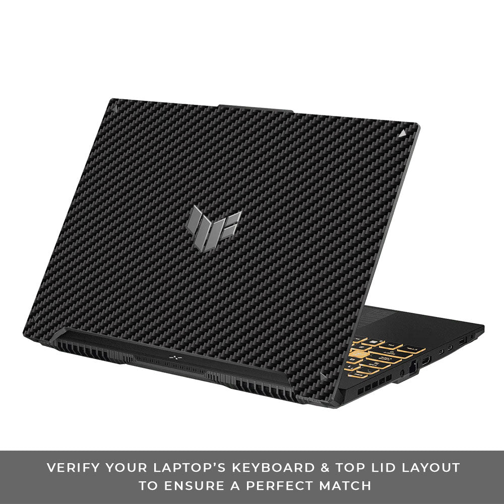 Textured Carbon Fibre Asus TUF Gaming F16 and TUF Gaming A16 Laptop Skin