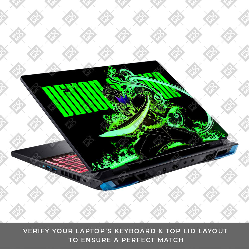 Tanjiro Green Flame Dance Acer Predator Helios Neo 16 N22Q22 Laptop Skin