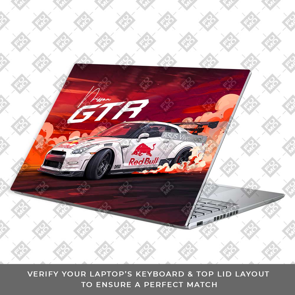 Nissan GTR Red Bull Drift Fury Asus Vivobook 16X M1603QA 3D Laptop Skin