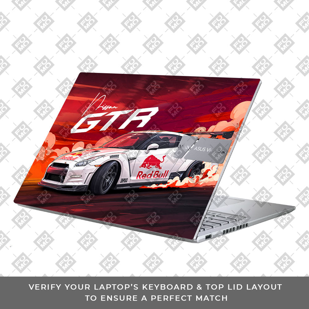 Nissan GTR Red Bull Drift Fury Asus Vivobook X1605ZA 3D Laptop Skin