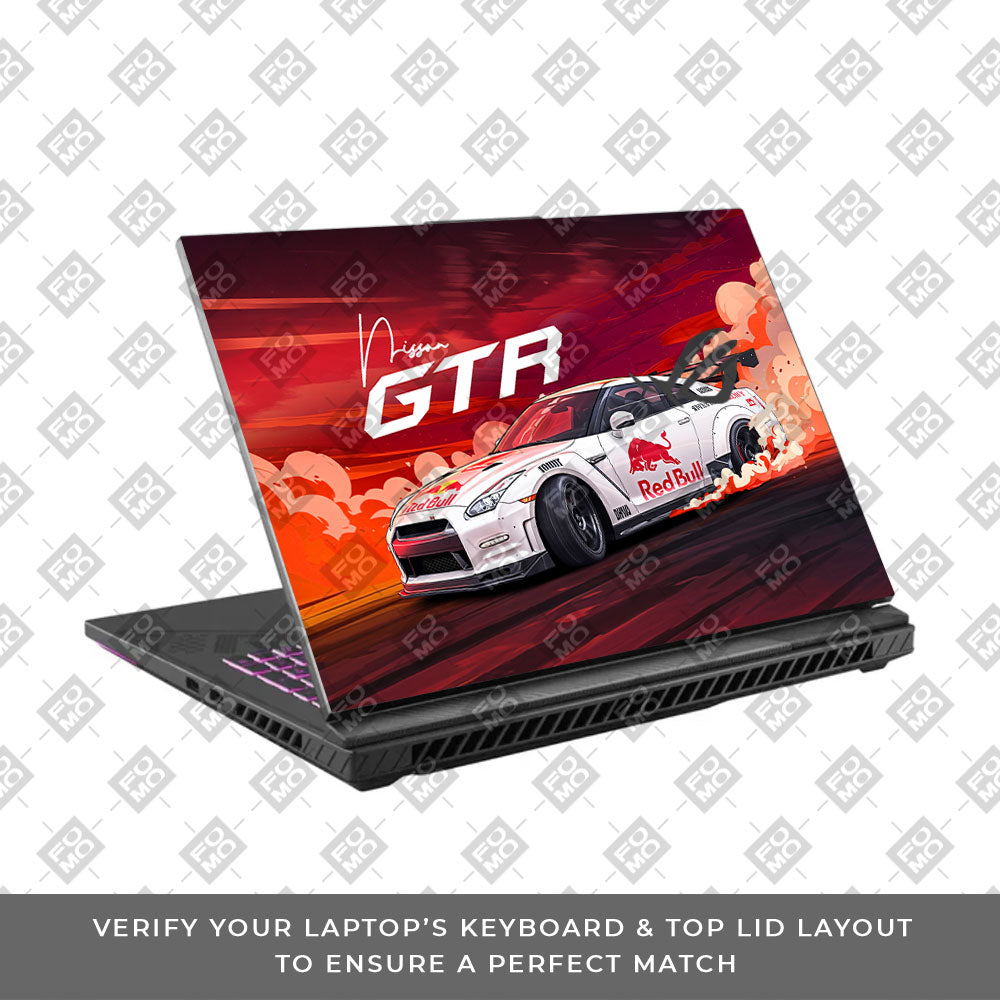Nissan GTR Red Bull Drift Fury Asus ROG Strix G16 G614J 3D Laptop Skin