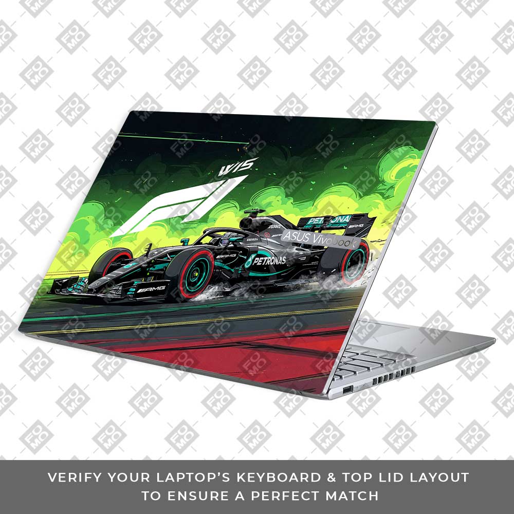 W15 F1 Red Bull x AMG Velocity Asus Vivobook 16X M1603QA Laptop Skin