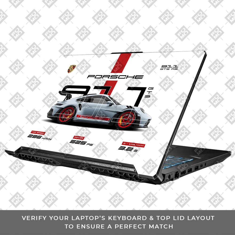 Porsche 911 GT3 RS Asus TUF Gaming F17 FX706 Laptop Skin