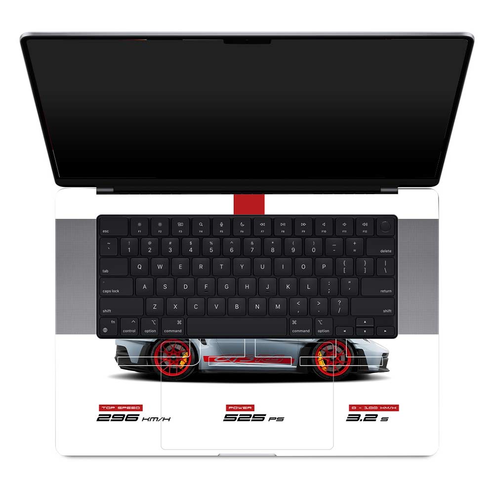 Porsche 911 GT3 RS MacBook Pro 16 M1, M2, M3, M4 2021-2024 Laptop Skin