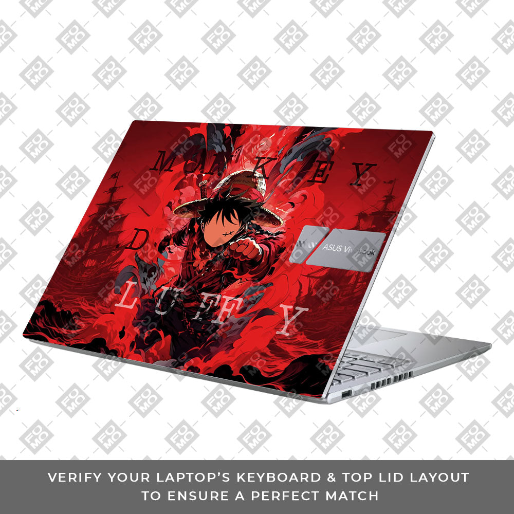 Red King Luffy Asus Vivobook X1605ZA 3D Laptop Skin