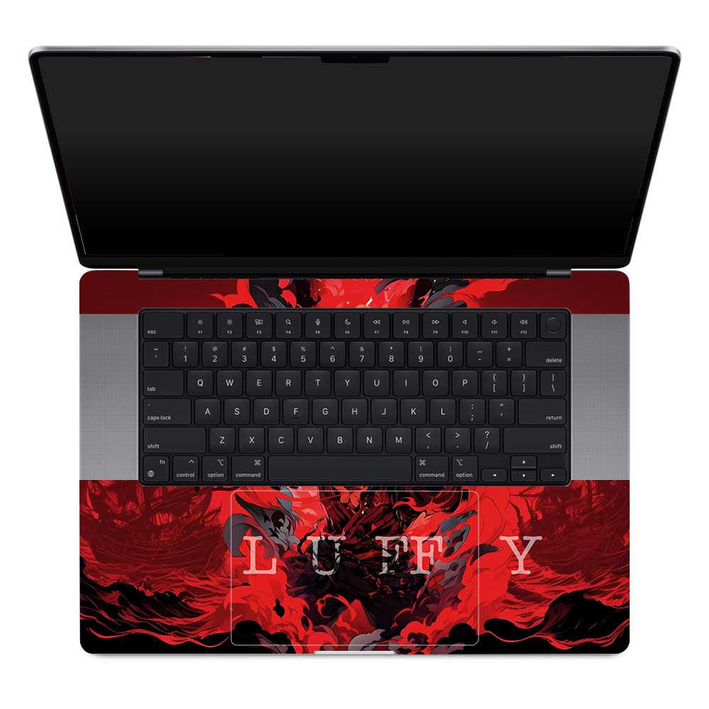 Red King Luffy MacBook Pro 16 M1, M2, M3, M4 2021-2024 Laptop Skin