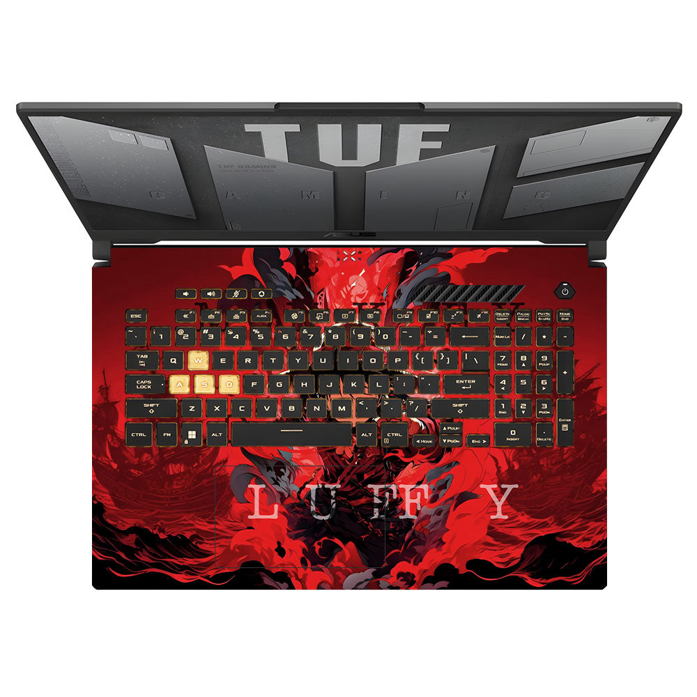 Red King Luffy Asus TUF Gaming F17 FX707Z 3D Laptop Skin