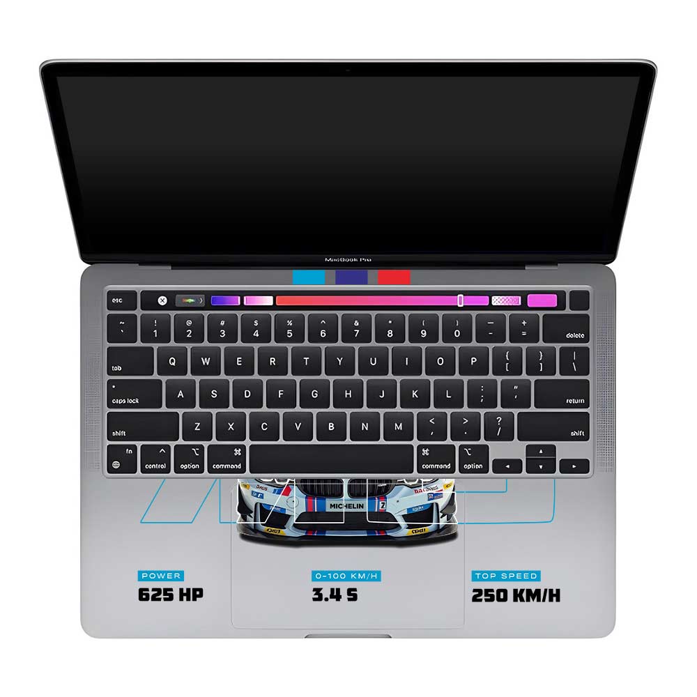 Transparent BMW M5 MacBook Pro 13 M2 2022 Laptop Skin