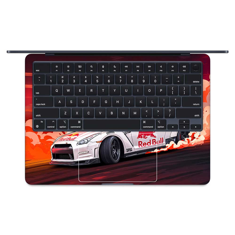 Nissan GTR Red Bull Drift Fury MacBook Air 13 M3 2024 Laptop Skin