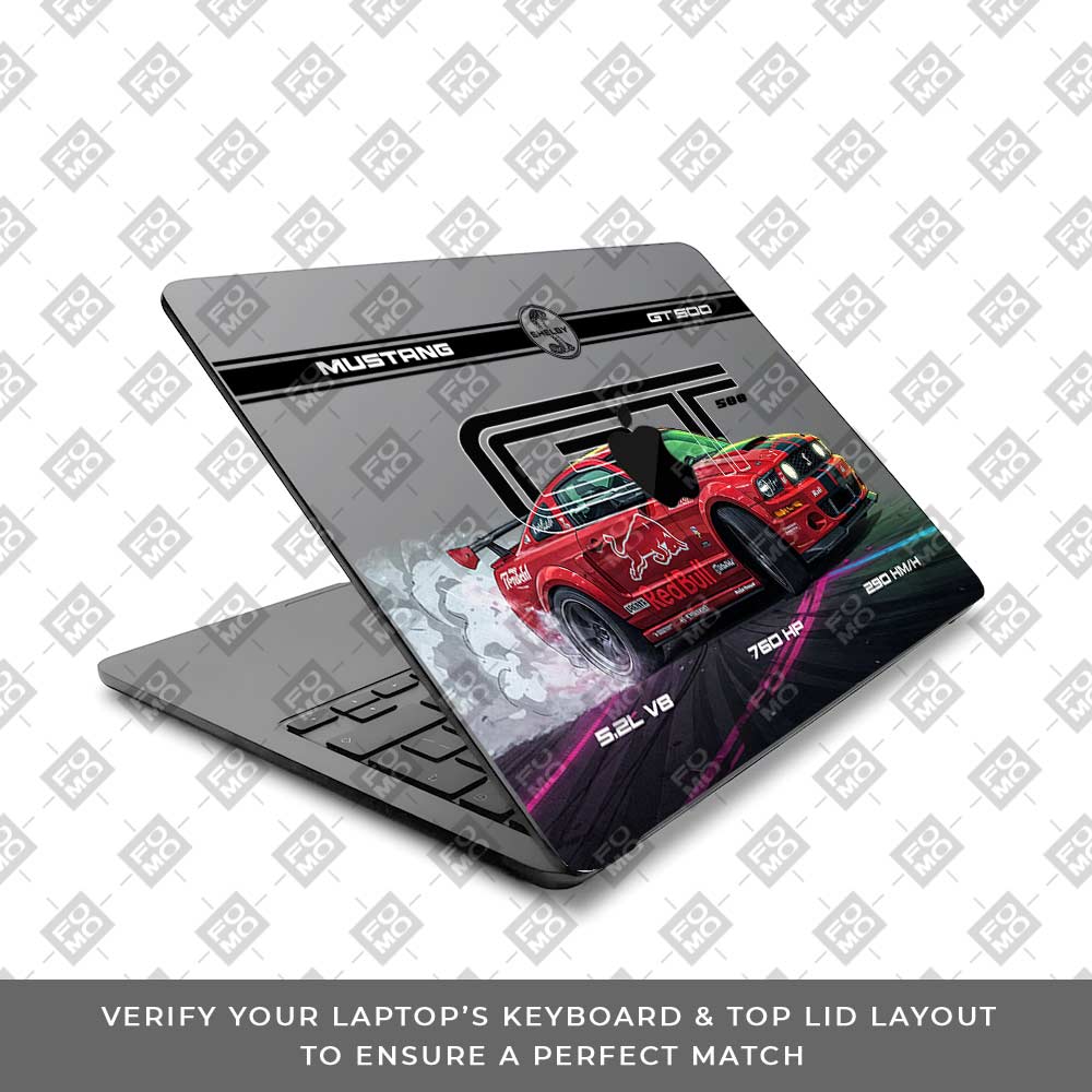 Transparent Shelby GT500 Red Bull Venom MacBook Air 13 M4 2025 Laptop Skin