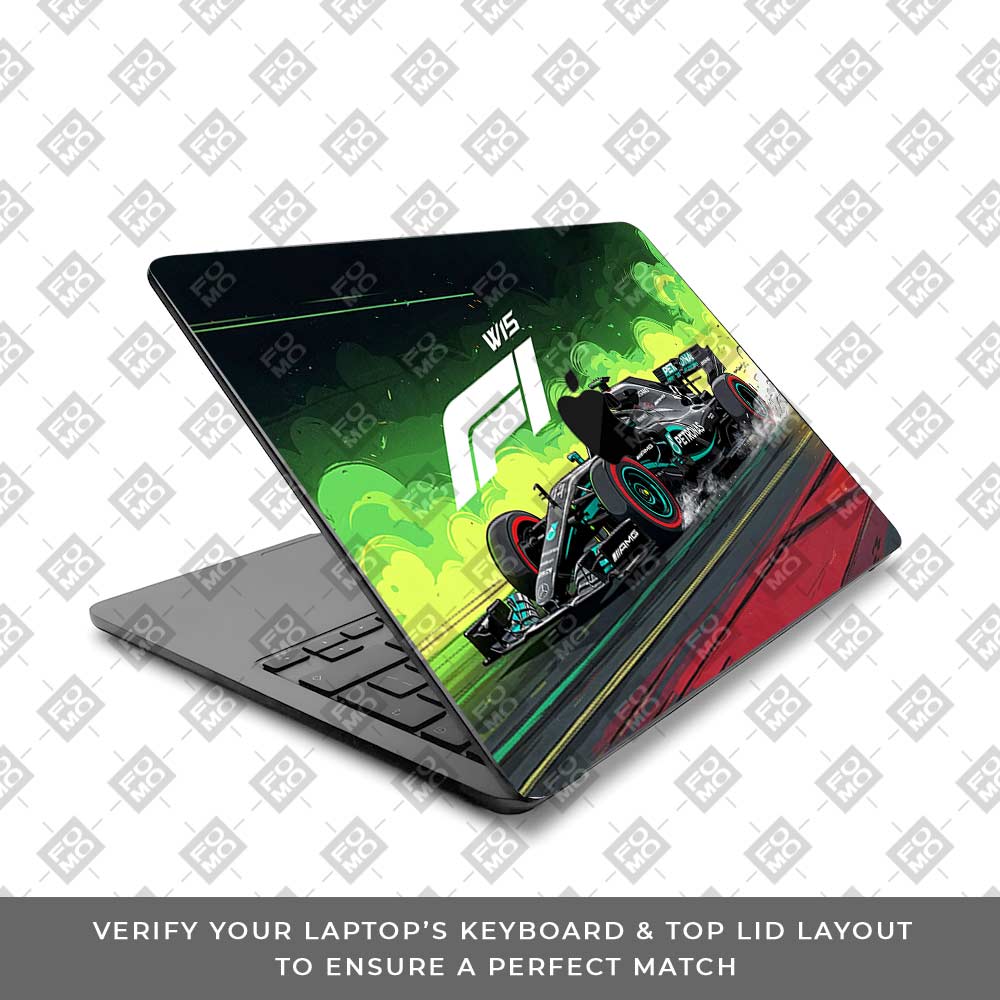 W15 F1 Red Bull x AMG Velocity MacBook Air 13 M4 2025 Laptop Skin