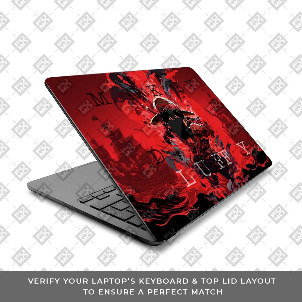 Red King Luffy MacBook Air 13 M4 2025 Laptop Skin
