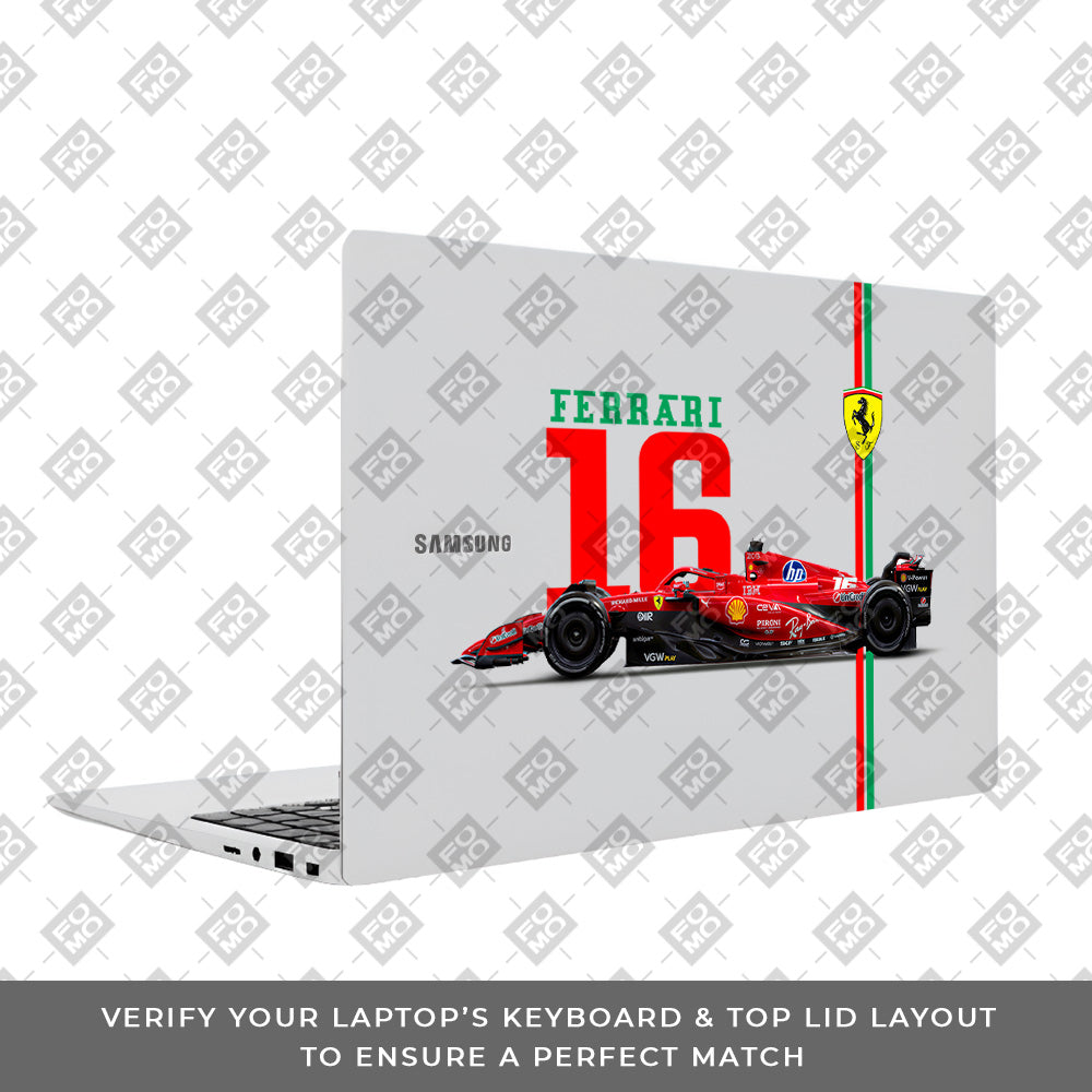 Transparent Ferrari Flame Samsung Galaxy Book 4 15.6 Laptop Skin
