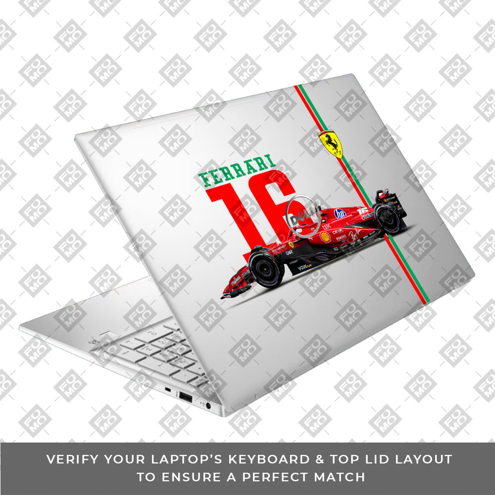 Transparent Ferrari Flame Dell Inspiron 3501 Laptop Skin