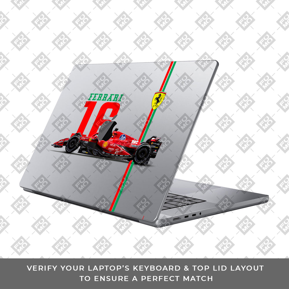 Transparent Ferrari Flame MacBook Pro 13 Intel 2020 Laptop Skin