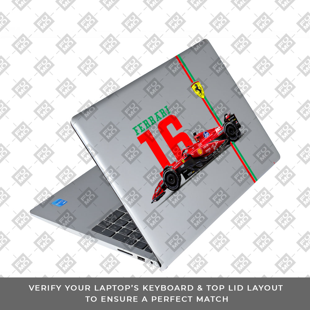 Transparent Ferrari Flame Dell Inspiron 3520 Laptop Skin