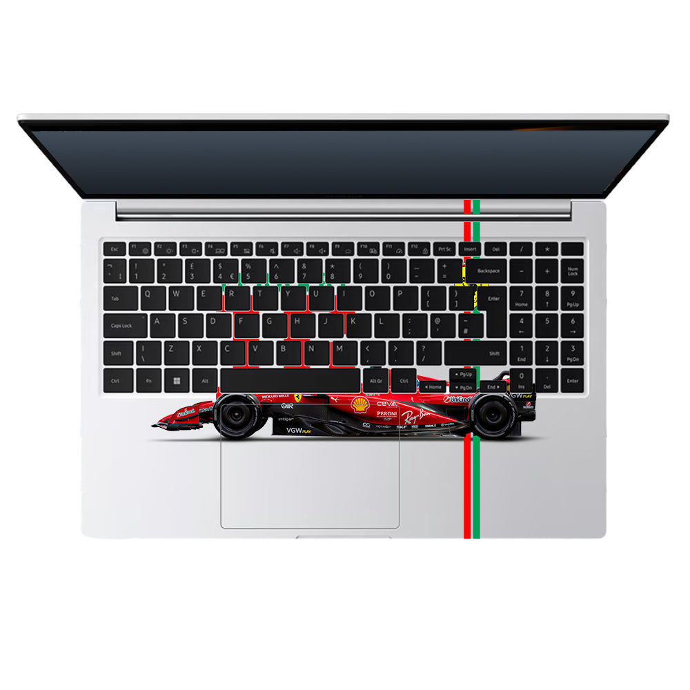 Transparent Ferrari Flame Samsung Galaxy Book 4 15.6 Laptop Skin