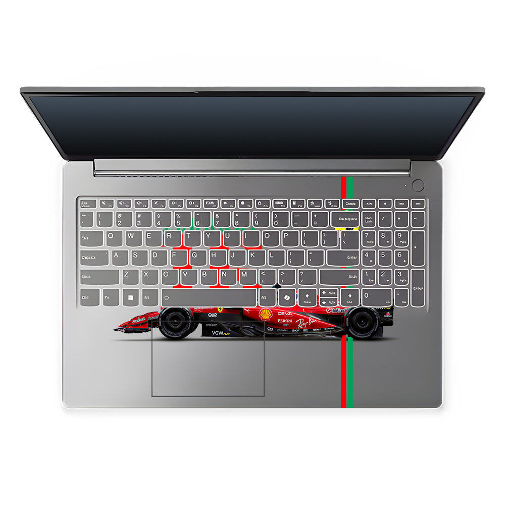 Transparent Ferrari Flame Lenovo LOQ Essential 15IAX9E Laptop Skin