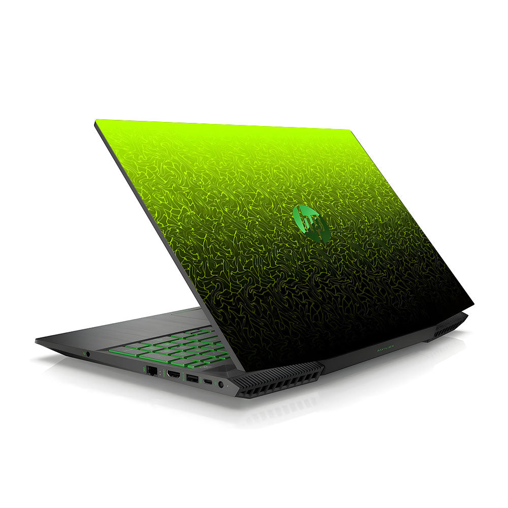 Lime Yellow to Black Gradient HP Pavilion Gaming 15 CX Series Laptop Skin