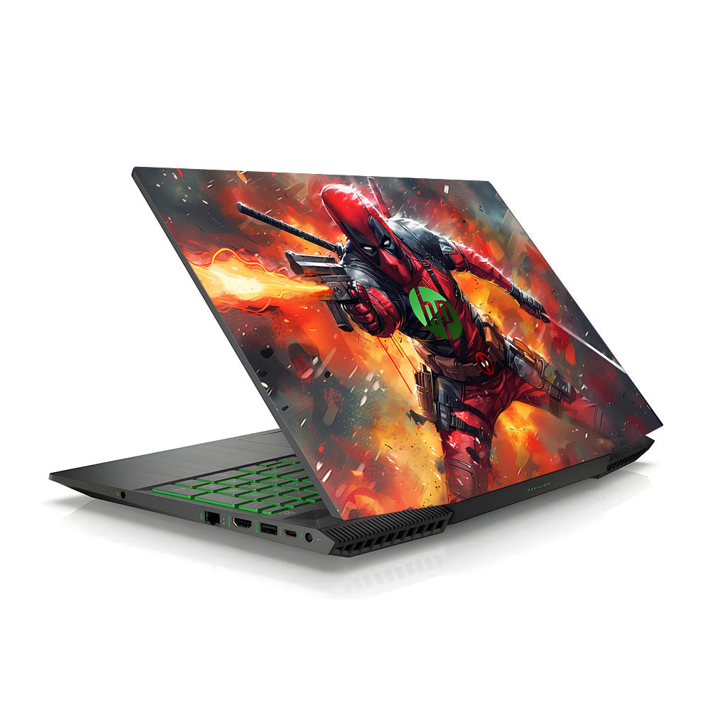 Deadpool in Action HP Pavilion Gaming 15 CX Series Laptop Skin
