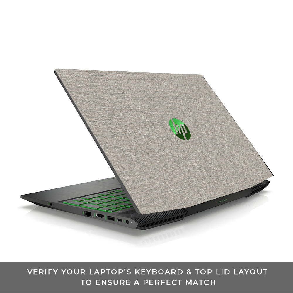 Textured Fabric Grey HP Pavilion Gaming 15 CX Series Laptop Skin