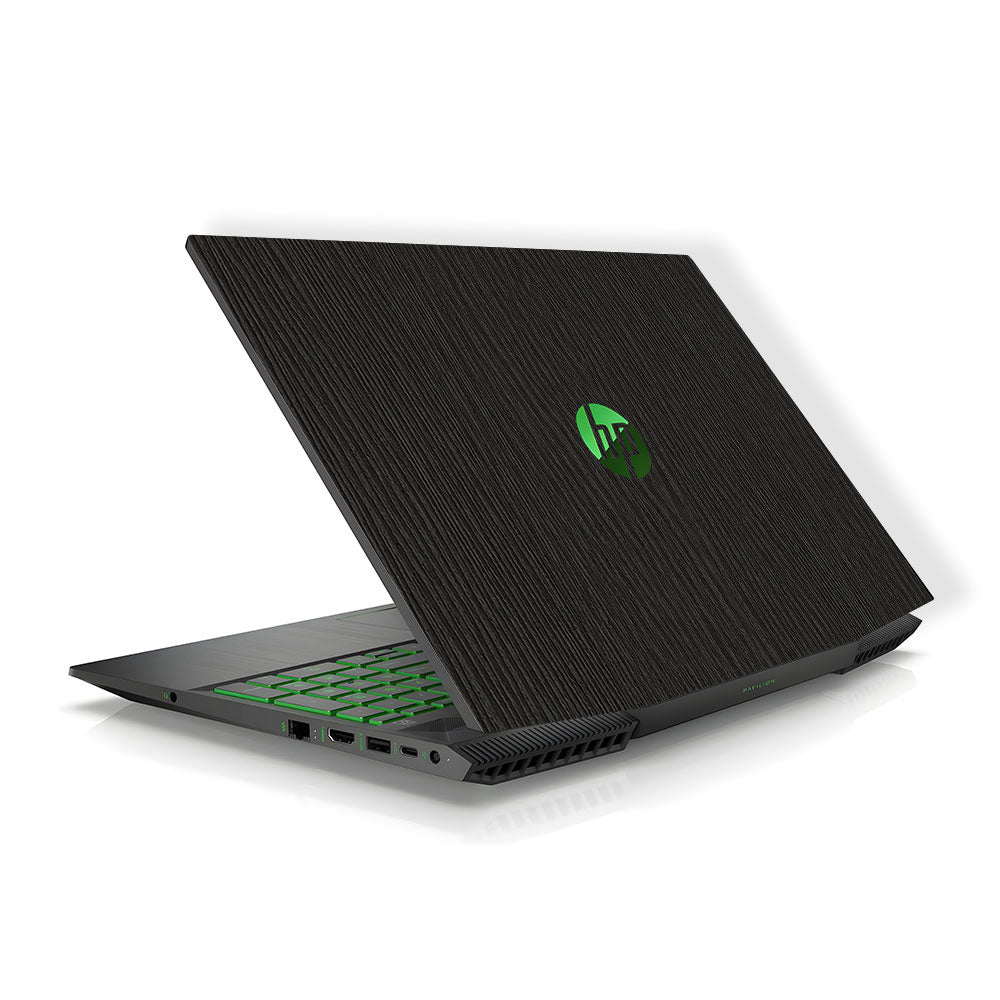 Textured Black Wood HP Pavilion Gaming 15 CX Series Laptop Skin