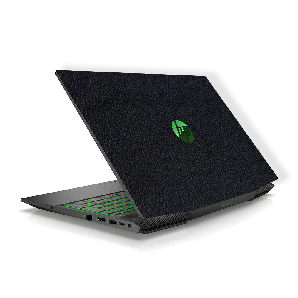 Textured Black Leather HP Pavilion Gaming 15 CX Series Laptop Skin