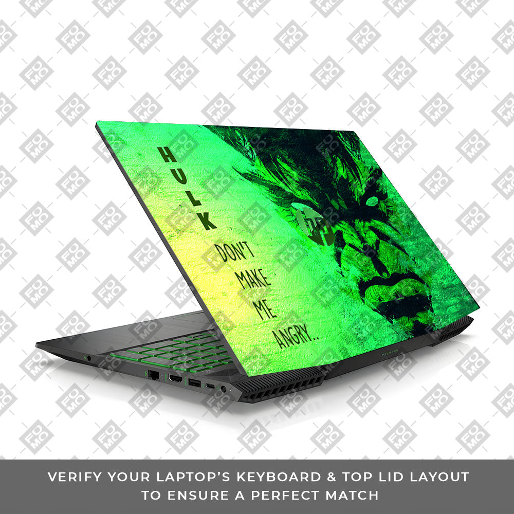 Hulk Don't Make Me Angry HP Pavilion Gaming 15 CX Series Laptop Skin