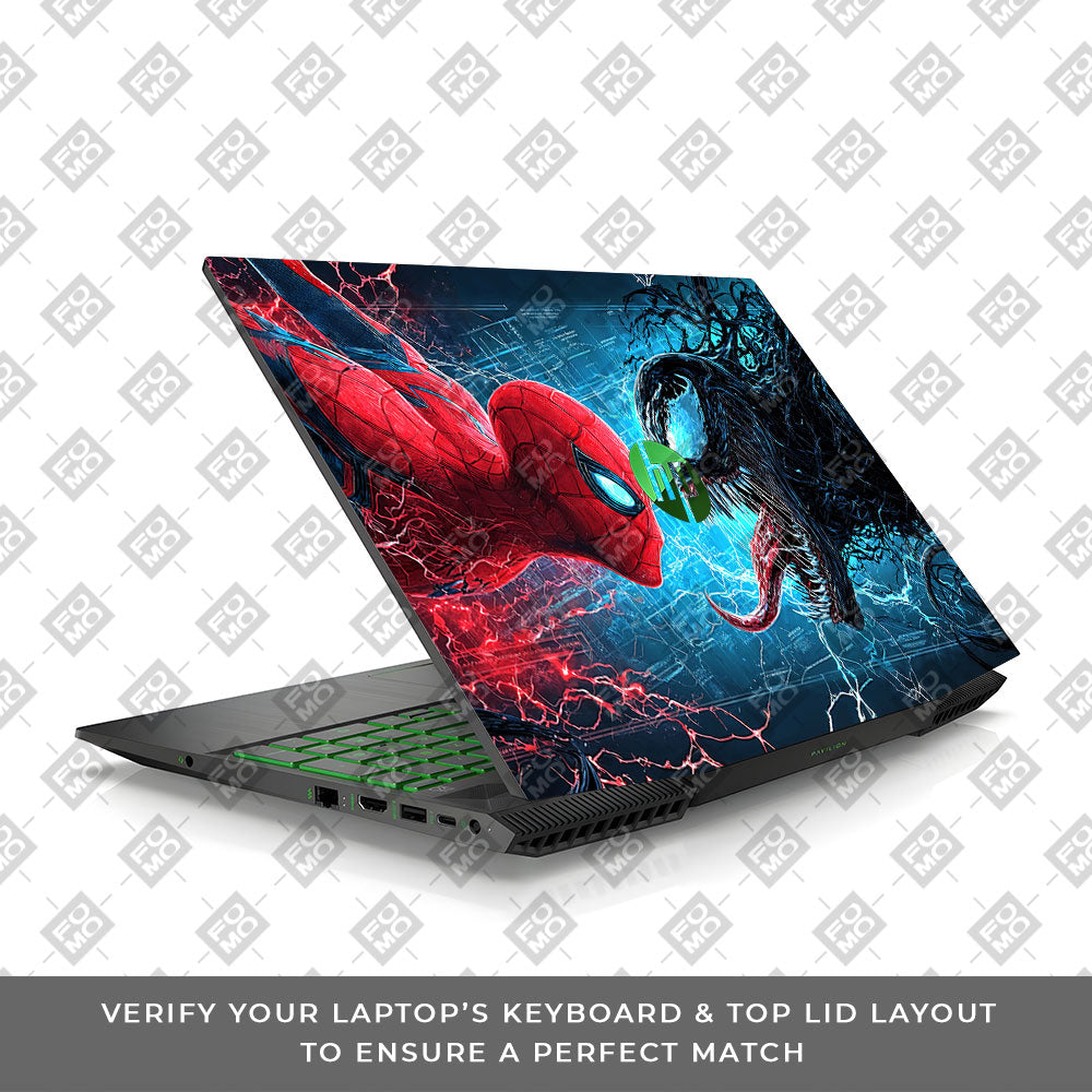 Spiderman vs Venom Showdown HP Pavilion Gaming 15 CX Series 3D Laptop Skin