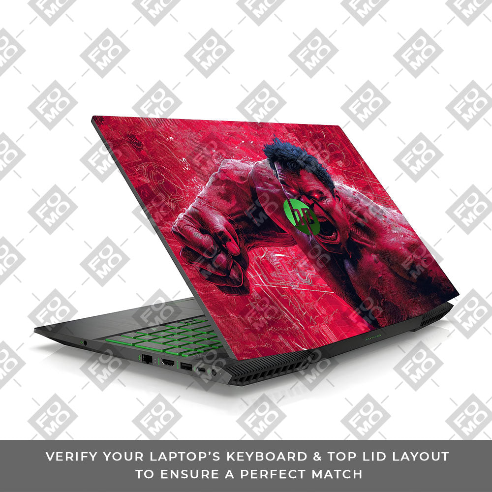 Gamma Rage Red Hulk HP Pavilion Gaming 15 CX Series Laptop Skin