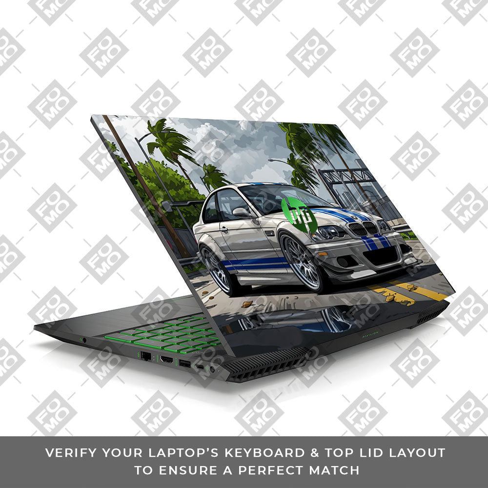 Street Icon BMW E46 Drift Legend HP Pavilion Gaming 15 CX Series Laptop Skin