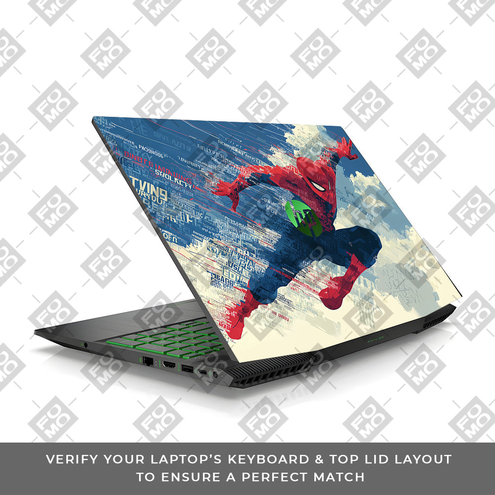 Spiderman Velocity HP Pavilion Gaming 15 CX Series Laptop Skin