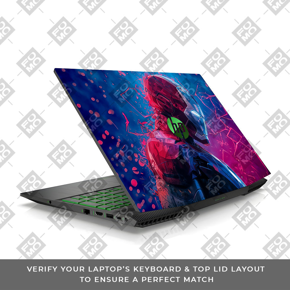 Iron Man Neon Tech HP Pavilion Gaming 15 CX Series Laptop Skin