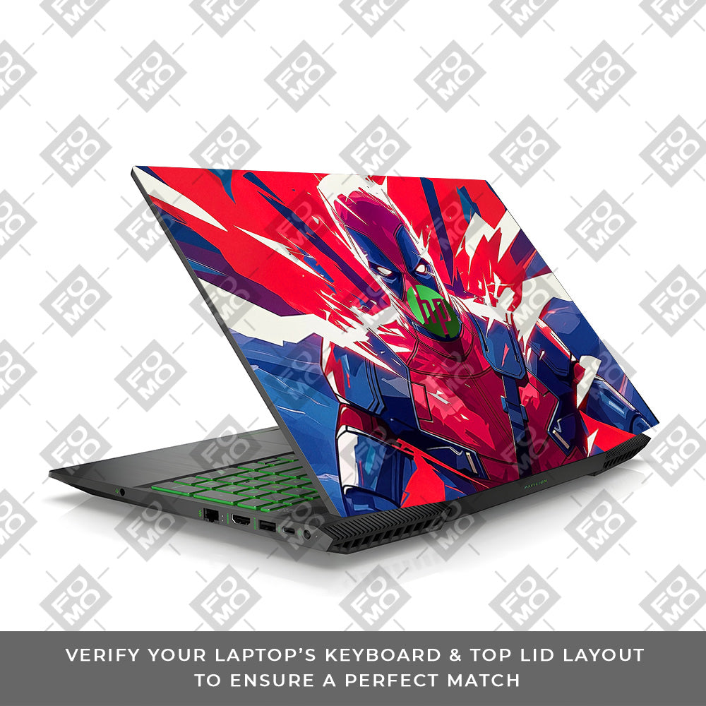 Deadpool Power Burst HP Pavilion Gaming 15 CX Series 3D Laptop Skin