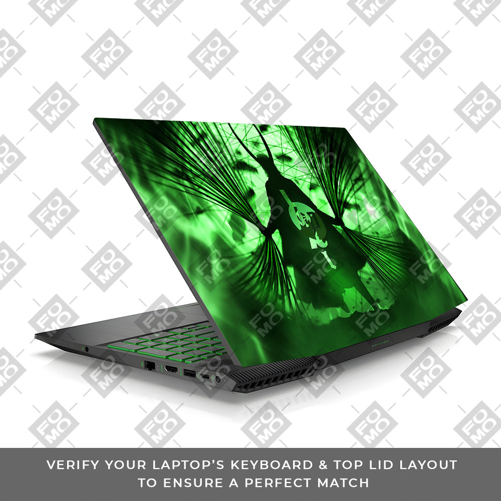 Loki's Green Aura HP Pavilion Gaming 15 CX Series Laptop Skin