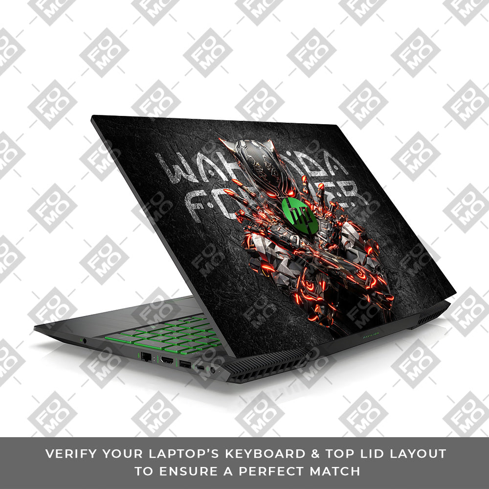 Black Panther Glowing Fury HP Pavilion Gaming 15 CX Series Laptop Skin